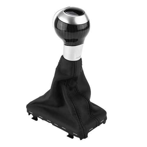 Pommeau De Levier De Vitesse En Fibre De Carbone + Soufflet De Protection Pour Audi Q3 A3 S3 Golf (Dsg S-Tronic)