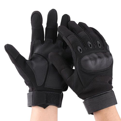 Gants De Moto D'hiver A Doigts Longs, Pour Sports De Plein Air, Course, Motocross, Noir, Taille M