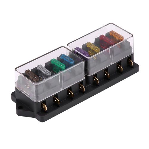 Boite A Fusibles A Lame Standard Pour Circuit 8 Voies 12 V/24 V, Support De Bloc