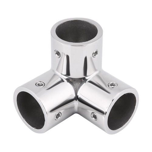 Raccord de jonction en T en acier inoxydable de 25 mm de diametre interieur pour tubes, fixations d'exposition
