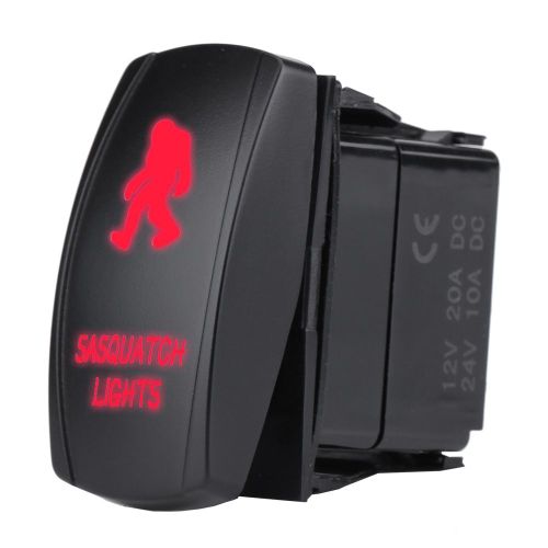 Interrupteur a bascule etanche a 5 broches, 12 V/24 V CC, double LED, pour voiture, bateau, lumiere rouge marine
