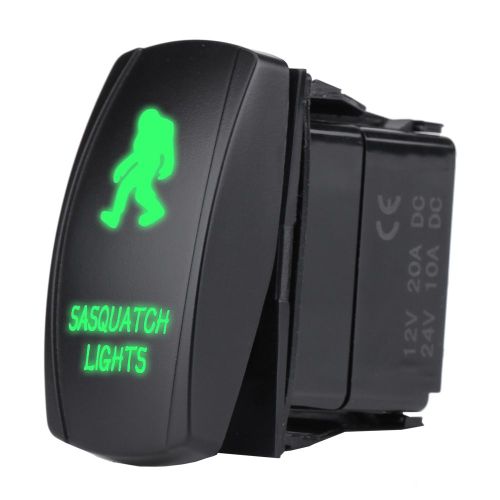 Interrupteur a bascule etanche a 5 broches, 12 V/24 V CC, double LED, pour voiture, bateau, lumiere verte marine