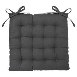 Galette De Chaise En Coton Gris Foncé 38x38 Cm - Gris Foncé - Atmosphera Createur D'interieur
