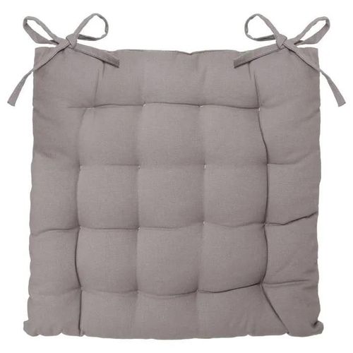 Galette De Chaise En Coton Gris 38x38 Cm - Gris - Atmosphera Createur D'interieur