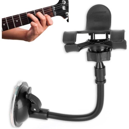 ERYI-Support De Téléphone Pour Guitare, Support De Téléphone Pour Tête De Basse De Guitare Rotative À 360 Degrés Clip De Fixation Pour Smartphone Violon 4/4 Ventouse Amovible Pour Guitare