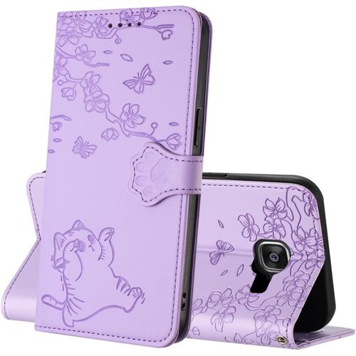 Eryi-Coque Pour Samsung Galaxy A5 2016 / A510, Etui Portefeuille Antichoc Tpu [Fentes Cartes] [Fonction Stand] Coque À Rabat Magnétique Compatible Avec Samsung A5 2016 (Pourpre)