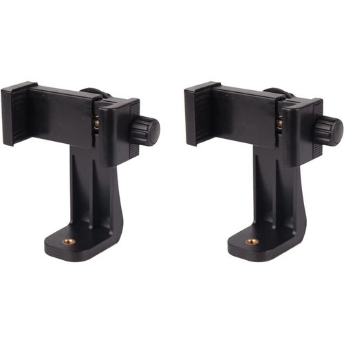 ERYI-Lot De 2 Adaptateurs De Trépied Réglables Universels Pour Téléphone Portable - Compatible Avec Iphone Samsung Et Tous Les Téléphones - Rotation Verticale Et Horizontale - Noir