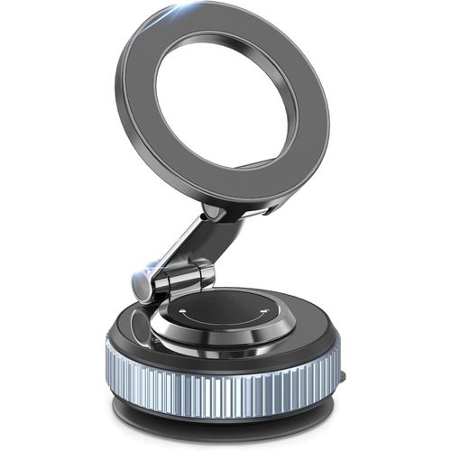 Eryi-Support Magnétique Téléphone Voiture,Support Rotatif 360° Pour Magsafe, Aimant Puissant,Porte Voiture Pliable Avec Ventouse, Mini Accroche De Voiture Avec Anneau Magnétique Pour Tous Téléphones