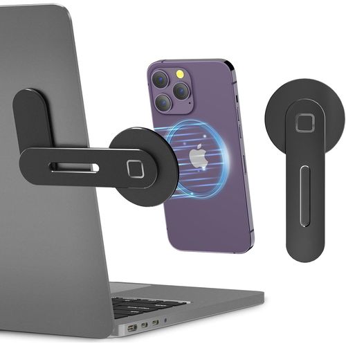 ERYI-Support Magnétique Pour Ordinateur Portable, Support Latéral Réglable Pour Écran De Téléphone Pour Iphone 14 Pro Max/Iphone 13/ Iphone 12/16, D'Extension Pliable Pour Ordinateur, Noir
