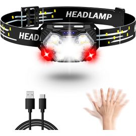 Eryi-Lampe Frontale Led(2 Pièces/1 Pièce), High Lumens Torche Frontale Puissante, Piles Comprennent, Multiples Modes D'éclairage, Ipx5 Étanche Pour Camping, Jogging, Pêche