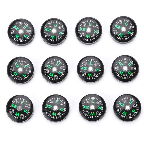 Eryi-20mm 12pcs Mini Boussole Remplie D'huile De Poche, Boussole De Pr¿¿Cision Remplie D'huile ¿¿Cologique, Utilis¿¿E Pour La Randonn¿¿E, Le Camping, Les Accessoires D'activit¿¿S De Plein Air