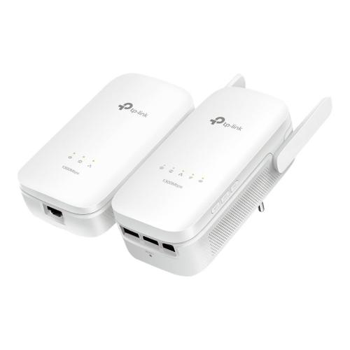 TP-Link TL-WPA8630 KIT V2 - - adaptateur CPL - commutateur 3 ports - 1GbE, HomePlug AV (HPAV), HomePlug AV (HPAV) 2.0, IEEE 1901 - Wi-Fi 5 - Bi-bande - Branchement mural