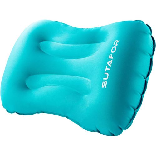 ERYI-Oreiller De Camping Gonflable Coussin De Voyage Ultraléger 73G Pour Randonnee, Extérieur Coussin De Plage En Tpu Doux Et Confortables, Bleu Paon