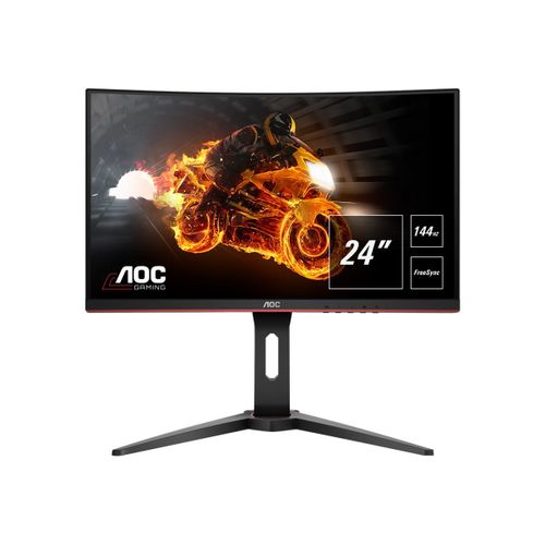 AOC Gaming C24G1 - Écran LED - jeux - incurvé - 24" - 1920 x 1080 Full HD (1080p) @ 144 Hz - VA - 250 cd/m² - 3000:1 - 1 ms - 2xHDMI, VGA, DisplayPort - noir