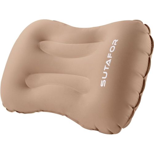 ERYI-Oreiller De Camping Gonflable Coussin De Voyage Ultraléger 73G Pour Randonnee, Extérieur Coussin De Plage En Tpu Doux Et Confortables, Kaki