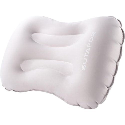 ERYI-Oreiller De Camping Gonflable Coussin De Voyage Ultraléger 73G Pour Randonnee, Extérieur Coussin De Plage En Tpu Doux Et Confortables, Gris