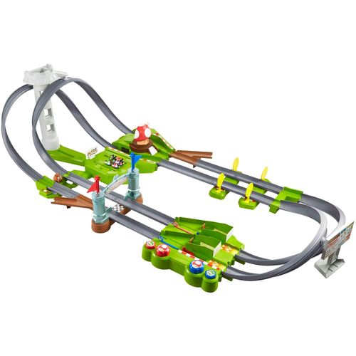 Hot Wheels Circuit Deluxe Mario Kart Motorisé Coffret De Jeu Pour Voitures Connecter Avec Circuit Et Pistes Emballage Fermé Jouet Pour Enfant Hfy15