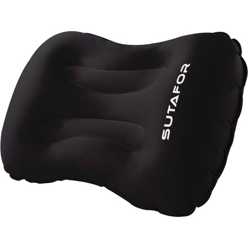 ERYI-Oreiller De Camping Gonflable Coussin De Voyage Ultraléger 73G Pour Randonnee, Extérieur Coussin De Plage En Tpu Doux Et Confortables, Noir