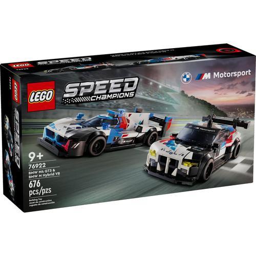 Lego Speed Champions - Voitures De Course Bmw M4 Gt3 Et Bmw M Hybrid V8 - 76922