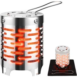 ERYI-Chauffage Pour Réchaud À Gaz Avec Tapis Anti-Feu De 20X20Cm, Idéal Comme Chauffage De Tente Et De Camping Chauffage Pour Réchaud À Gaz De Camping, Chauffage À Gaz Supplémentaire Pour Camping