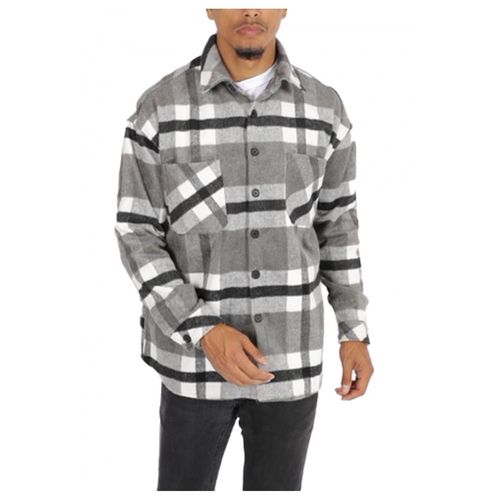 Surchemise Polaire À Carreaux Gris Homme