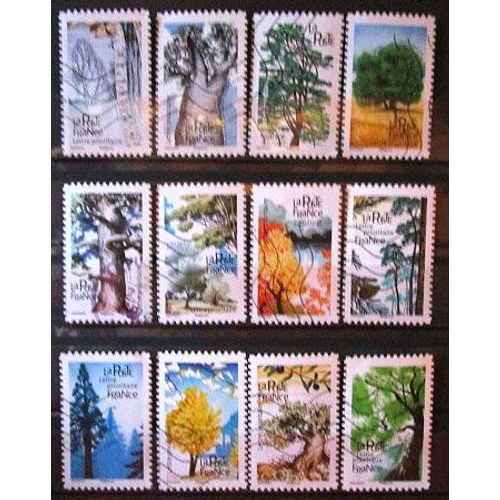 2018. Série Complète Adh1605 À Adh1616. Flore: Arbres.