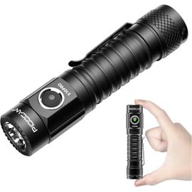 Eryi-S10pro Lampe Torche Led Ultra Puissante, Lampe De Poche Rechargeable, 2500 Lumens Lampe De Poche, 5 Modes Ipx8 Étanche Lampe Torche Tactique Pour Camping Randonnée Pêche Urgence
