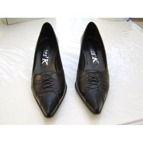 Escarpins Tout En Cuir Noirs - 38