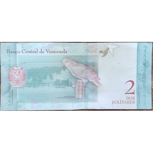 Billet 2 Bolivares Venezuela - 2018 - Perroquet - Josefa Camejo
