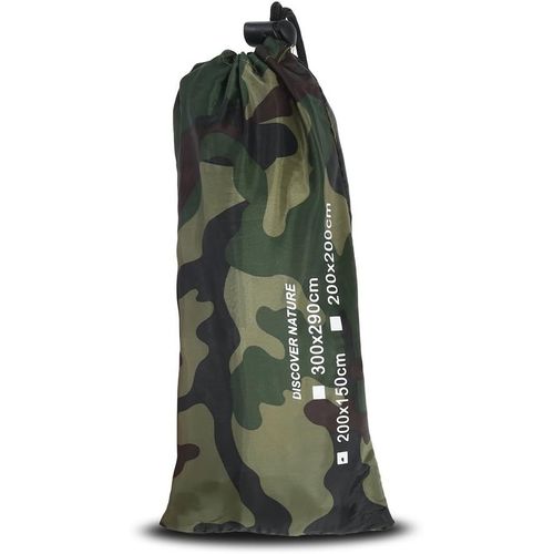 Eryi-Bâche Imperméable De Tente D'abri Camping, Tapis Raintent Léger Extérieur Portatif Camouflage(3 * 2.9m) Parachute