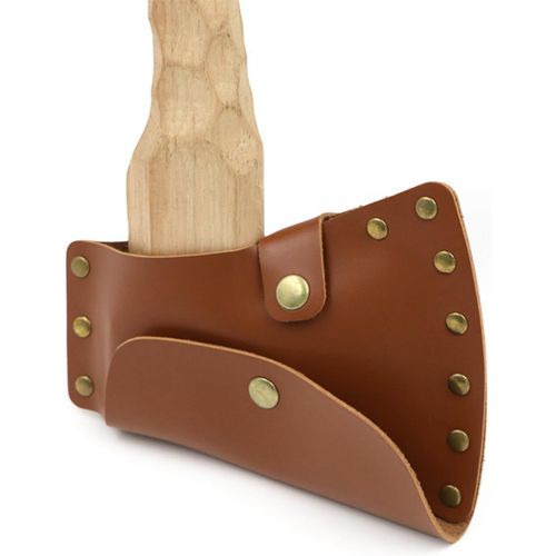 ERYI-Gaine De Hache, Gaine De Protection En Cuir Pour Hache, Pour Tête De Hache Avec Boucle Réglable, Housse De Protection, Accessoires De Camping, Bûcheron,Pour Extérieur Camping