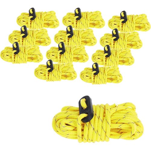 ERYI-Lot De 4 À 20 Tendeurs Réfléchissants De 4 Mm De Long - 3,8 M De Long - Pour Tente De Camping - Avec Tendeur De Câble