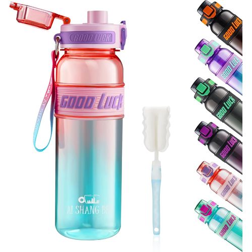 Eryi-Gourde 1l - Bouteille D'eau, Gourde Sport Étanche Sans Bpa, Avec Brosse De Nettoyage, Pour Le Fitness, La Gym Et Les Sports De Plein Air (Rose)