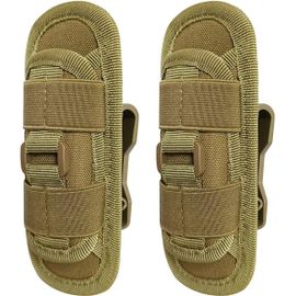 Eryi-Lot De 2 Étuis De Lampe De Poche Tactiques Molle Rotatifs À 360 ° - Petit Porte-Lampe De Poche - Support De Ceinture - Pour L'extérieur, La Randonnée, La Chasse, Le Camping, L'entraînement