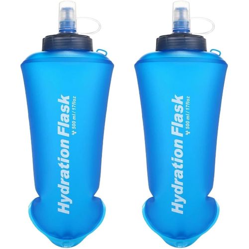 Eryi-Gourde Souple Pliable Flasque Running Gourde Sport Bouteille D'eau Souple Poche Hydratation Réservoir D'eau Flacon Pour Utilisation En Extérieur