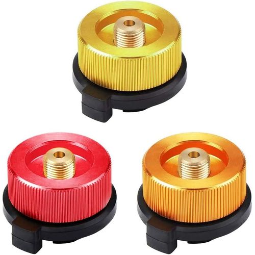 Eryi-Adaptateur De Bouteille De Gaz Convertisseur De Gaz Pour Brûleur De Poêle Réchaud De Camping Cartouche De Gaz Butane À Visser(3 Pcs)