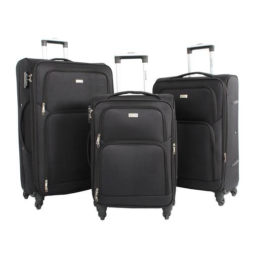 ALISTAIR Plume 2.0 – Set de 3 Valises 58cm-68cm-78cm - Toile Souple - Noir