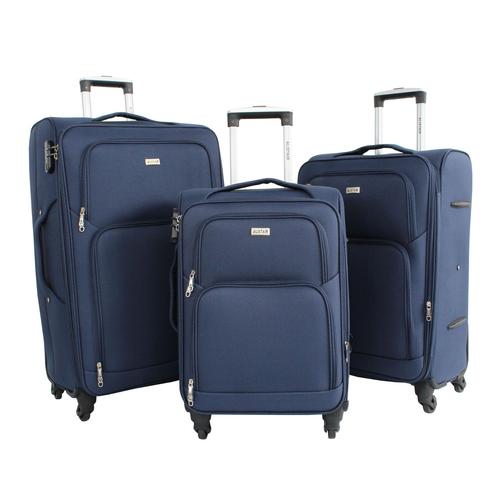 ALISTAIR Plume 2.0 – Set de 3 Valises 58cm-68cm-78cm - Toile Souple - Bleu