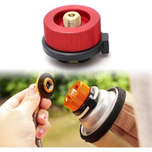 Eryi-Adaptateur De Cartouche De Gaz, Adaptateur Pour Bouteille Gaz De Type Buse, Adaptateur De Bouteille De Gaz, Convertisseur De Gaz, Adaptateur De Cartouche De Gaz, Pour Réchaud De Camping, Rouge