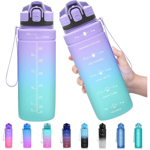 Eryi-Gourde Sport, Bouteille Eau Plastique Réutilisable Sans Bpa, 500ml/700ml, Anti Fuite Gourde Pour Enfant & Adulte, Convient Pour Randonnée, École, Bureau, De Plein Air, Fitness