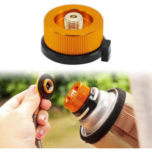 Eryi-Adaptateur De Cartouche De Gaz, Adaptateur Pour Bouteille Gaz De Type Buse, Adaptateur De Bouteille De Gaz, Convertisseur De Gaz, Adaptateur De Cartouche De Gaz, Pour Réchaud De Camping, Or