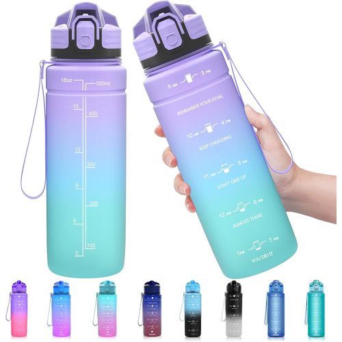 Eryi-Gourde Sport, Bouteille Eau Plastique Réutilisable Sans Bpa, 500ml/700ml/1000ml/1500ml, Anti Fuite Gourde Pour Enfant & Adulte, Convient Pour Randonnée, École, Bureau, De Plein Air, Fitness
