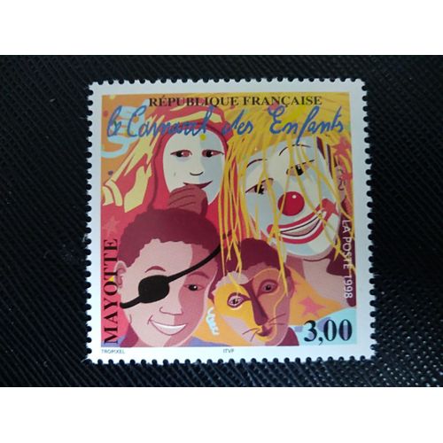 Timbre France / Mayotte Yt 55 Carnaval Des Enfants 1998 ( 011207 )