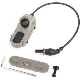 Eryi-Lampe De Poche Tactique Double Fonction Télépressosteur,Commutateur De Torche Portable M300 M600 Scoutlight Pour Mlok Keymod Et Système De Rail Picatinny 20mm (Bronzer)
