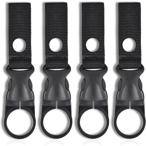 Eryi-Lot De 4 Porte-Bouteilles D'eau À Clip Avec Boucle De Ceinture - Noir
