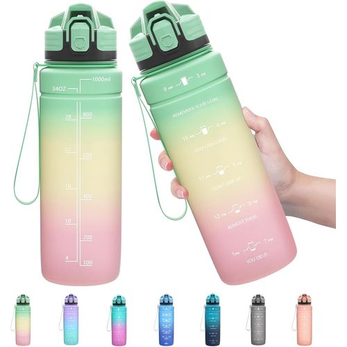 Eryi-Gourde Sport, Bouteille Eau Plastique Réutilisable Sans Bpa, 500ml/700ml/1000ml/1500ml, Anti Fuite Gourde Pour Enfant & Adulte, Convient Pour Randonnée, École, Bureau, De Plein Air, Fitness