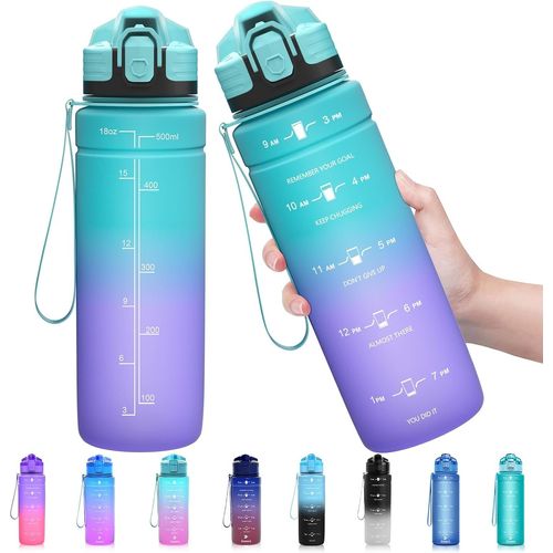 Eryi-Gourde Sport, Bouteille Eau Plastique Réutilisable Sans Bpa, 500ml/700ml/1000ml/1500ml, Anti Fuite Gourde Pour Enfant & Adulte, Convient Pour Randonnée, École, Bureau, De Plein Air, Fitness