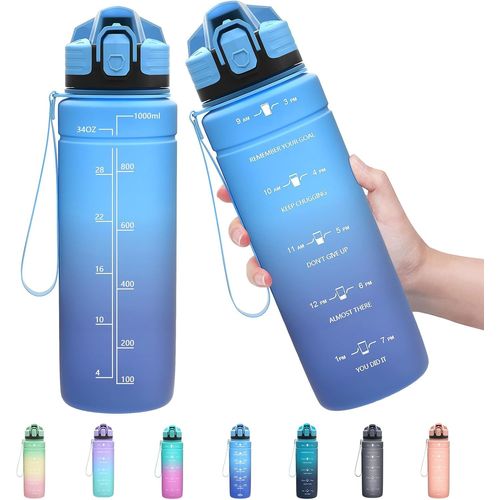 Eryi-Gourde Sport, Bouteille Eau Plastique Réutilisable Sans Bpa, 500ml/700ml/1000ml/1500ml, Anti Fuite Gourde Pour Enfant & Adulte, Convient Pour Randonnée, École, Bureau, De Plein Air, Fitness