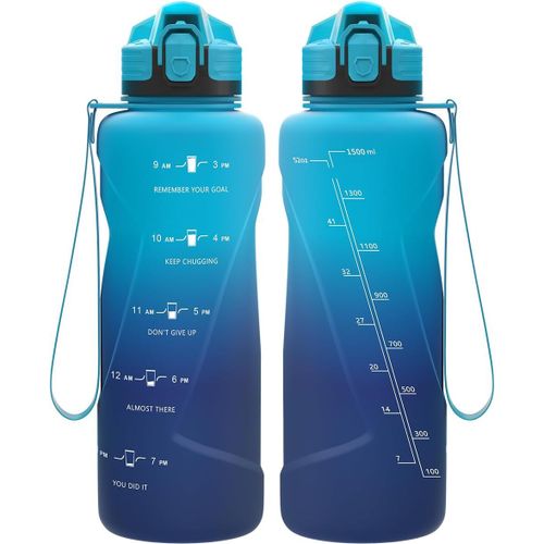 Eryi-Gourde Sport, Bouteille Eau Plastique Réutilisable Sans Bpa, 500ml/700ml/1000ml/1500ml, Anti Fuite Gourde Pour Enfant & Adulte, Convient Pour Randonnée, École, Bureau, De Plein Air, Fitness