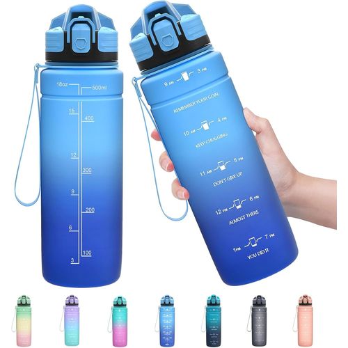 Eryi-Gourde Sport, Bouteille Eau Plastique Réutilisable Sans Bpa, 500ml/700ml/1000ml/1500ml, Anti Fuite Gourde Pour Enfant & Adulte, Convient Pour Randonnée, École, Bureau, De Plein Air, Fitness